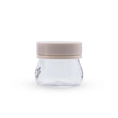 China New Shape 5oz Pet Cosmetic Transparent Plastic Facial Cream Jar Cosmetic Packaging for sale