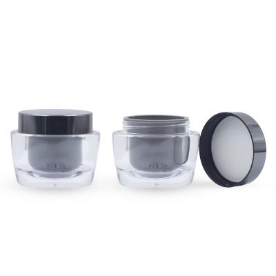 China Good Quality Cosmetic 50g Customized Acrylic Screw Cap Packaging Cosmetic Moisturizer Container Cream Jar for sale