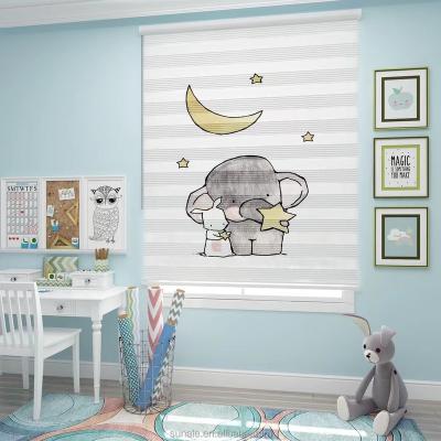 China Kids Room Casual Blind Boy And Zebra Roller Sun Shading for sale