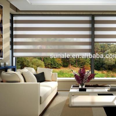 China Day Night Zebra Roller Shade Fire Retardant Solid Curtains For Living Room Zebra Roller Shades for sale