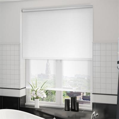 China Sheer Day And Night Blackout And Blackout Fabric Roll Blinds / Curtains for sale