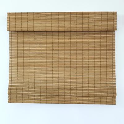 China ROMAN Cordless Bamboo Blind With Wood Rail Roll Up Bamboo Shades for sale