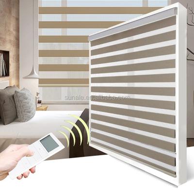 China Fashion Day and Night Motorized Zebra Blind Roller Shades for sale