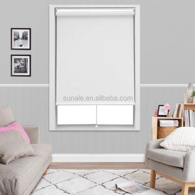 China Cordless Slat Roller Shades Spring System Blackout Fabric Roller Blinds for sale