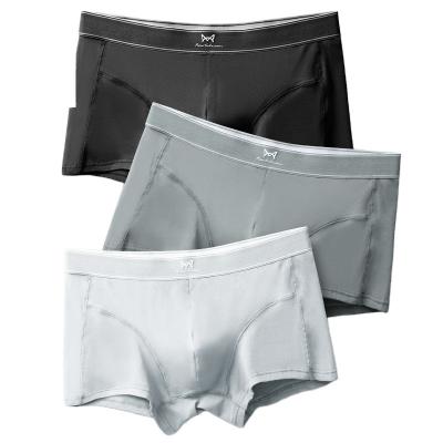 China Antibacterial Wholesale Men's Elastic Band Underwear Boxer Shorts In 3 Pcs Sets for sale