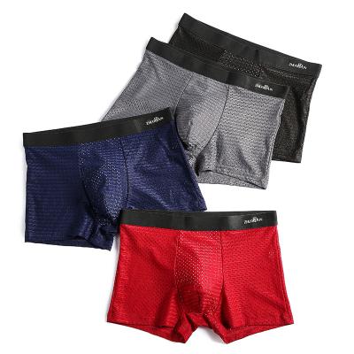 China OEM Antibacterial Cheap Man Underwear Boxer Shorts High Quality Ice Stocking Briefs 100% Silk Sample For Men 95% Cotton 5% Spandex Customized for sale