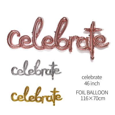 China Foil BLN Foil Celebrate United Foil Balloon Celebrate Letter Foil Helium Balloon For Wedding Party Bachelor Decoration for sale