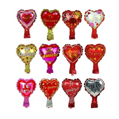 China Wholesale 6 Inch Spanish Foil Balloon Toy BLN Bolloon Heart Mothers Day Gift Toy Shape Happy Feliz Dia Mama Globos For Party Decoration for sale