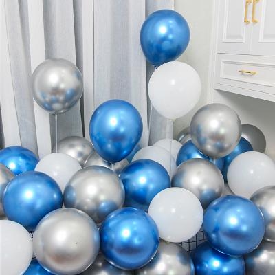 China Advertising Hot Toy Balloon Toy Amazon Metal Advertising Toy Pastel Colorful Soft Romantic Wedding 12inch Latex Chrome Round Glossy Globos Metallic Metalizados for sale