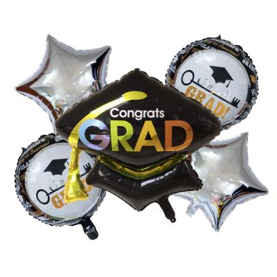 China Graduated Gift Fiesta Toy Foil Balloon Student Round Shape Happy Birthday Graduation Globos College Decoration Congratulations Helium for sale