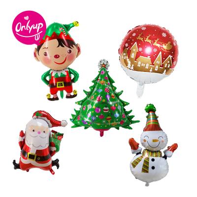 China Christmas Helium Balloons Santa Claus Snow Trees Shape Balloon Cartoon Foil Balloons Christmas Party Favor Toy Gift BLN for Decoration for sale