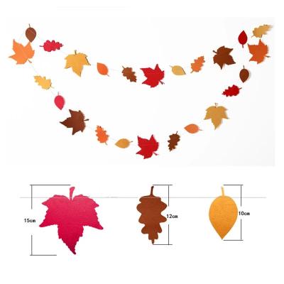 China Thanksgiving Day Decoration BLN Thanksgiving Day Round Dot Triangle Maple Leaf Wall Banner Party Introductory Decorations for sale