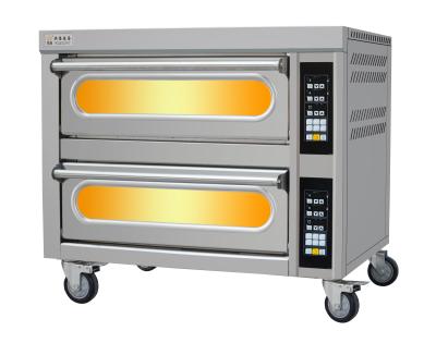 China Large capacity hotel commercial catering equipment double layer stainless steel electric baking oven for sale