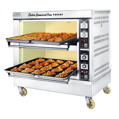 China Easy Operation Industrial Hot Selling Chain Restaurant High Efficiency Free 13200W 2 4 Tray Electric Baking Pizza Oven for sale