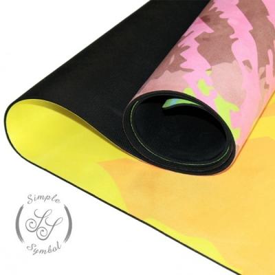 China Suede natural rubber Yoga Mat with fashion design,Suede Microfiber Fitness Yoga Mat for sale