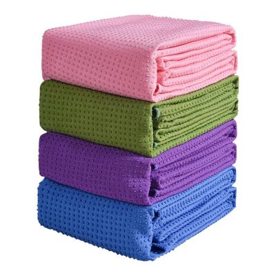 China Classic Yoga Towel, Texture Non-slip Portable Travel Yoga Mat Towel,Pilates Cover,Fitness Yoga Blanket for sale