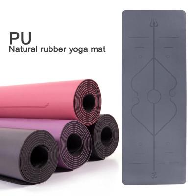 China Leather yoga mat, PU+ Natural rubber yoga mat, customized pu yoga mat, large exercise mat, fitness mats wholesale for sale