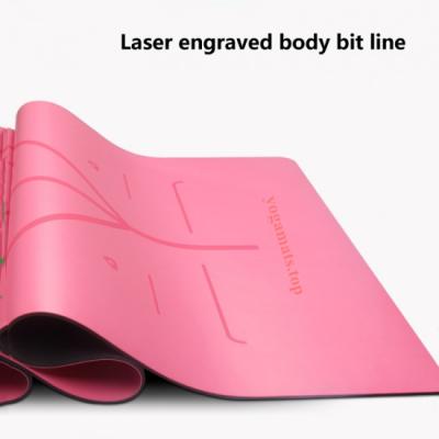 China PU+ Natural rubber yoga mat / fitness mats wholesale, body alignment for sale