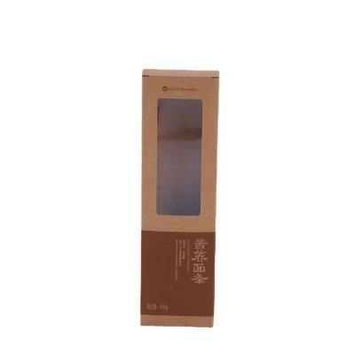 China Printed Brown Kraft Paper Noodle Box With Window Bespoke Packaging for sale