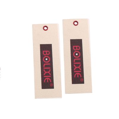 China Ropa de encargo Hang Tags Printing Woven Brand Hang Tag Clothing Labels Supplier en venta