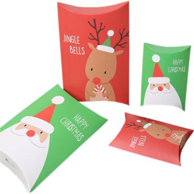 Cina Scatola di cuscino di carta stampata Pacchetti colorati personalizzati per il regalo di Natale in vendita