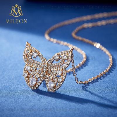 China W2236 2022 Trendy Zircon Discovery Jewelry Spotify Jewelry Weekly Cute Butterfly Pendant for sale