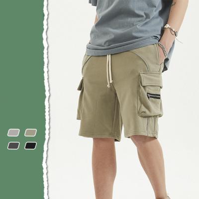 China 2022 Summer Logo Men Jogger Reflective Stripe Cargo Pocket Breathable Custom Shorts For Men for sale