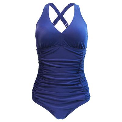 China Breathable Back Adjustable One-Piece Fitness Swimwear Cross Bodysuit Sexy Women Swimwear for sale