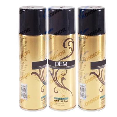 China Pulverizador do gel de cabelo do tipo do OEM que refresca poderoso duradouro novo do ouro da nova à venda