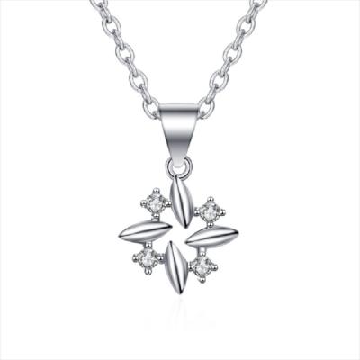 China 2022 Fashion Trendy Necklace Snowflake Set Diamond Pendant Necklace Ladies Student Birthday Wedding Gift for sale