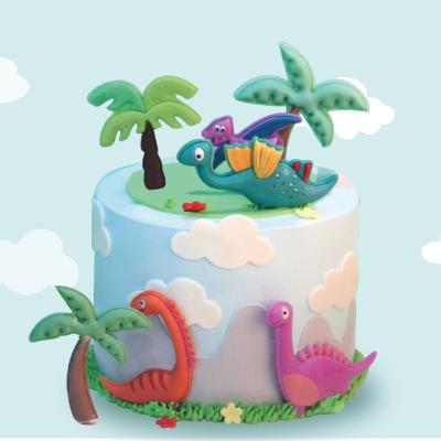 China Sustainable Dinosaur Cake Decorating Mold Tree Cloud Mold Multicolor Creative Fondant Clay Baking Tools Silicone Mold //Chocolate for sale