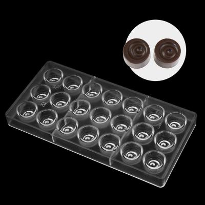 China BPA Free Safe BPA Free Plastic Swirl Viable Domed Candy Sweets Candy Food Polycarbonate Chocolate Mold for sale