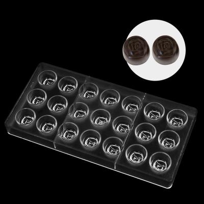 China Viable Rose Shape for Pralines Truffles Sweets Food Polycarbonate Chocolate Safe BPA Free Plastic Mold for sale