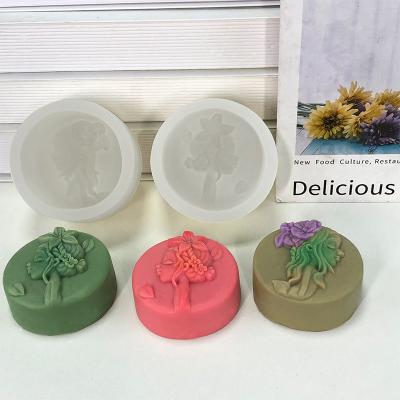 China Forest Girl Handmade Soap Silicone Mold DIY Aromatherapy Candle Gypsum Diffuser Stone Soap Viable Abrasive for sale