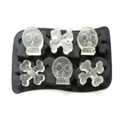 China Viable Halloween Molds Silicone Ice Cube Trays Skeleton Bones Mold For Cake Decorating Cupcake Topper Decorate Crafting/ for sale