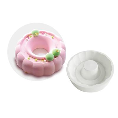 China Viable Donuts Shaped Silicone Mold Cake Mousse Mold Chocolate Jelly Molds Sugar Apple Shaped Dessert Baking/ Tray Cake Decorating Tool for sale