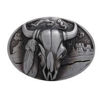 China Cowboy Belt Accessories Mens Womens Bull Cowboy Main Belt Buckle For Western Cowboy Belt Buckle Accessories 3.6-3.9cm Belt Horn Long Rodeo Bull for sale