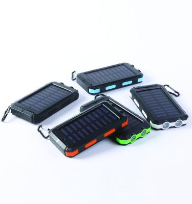 China Solar Panel Charging 10000mah Monocrystalline Waterproof Ip68 Portable Power Bank With Compass Mobile Charger Power Bank for sale