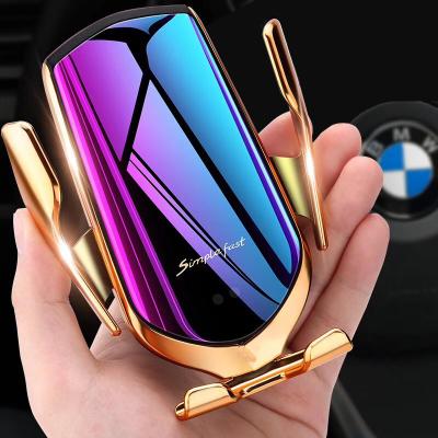 China Hot Selling R2 Sensor 10W Car Mobile Phone Wireless Charger Qi Wireless Car Phone Holder Auto Clamping Wireless Charger for sale