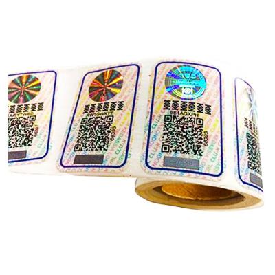 China Holographic Cheap Custom Adhesive Watermark PVC PET Hologram Sticker for sale