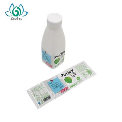 China Customization Waterproof Milk Bottle Label Sticker Waterproof Around Roll Private Labels for sale