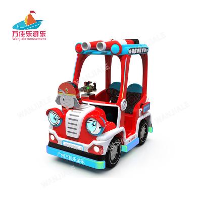 China Wanjiale Amusement Fairground Kid's High-end Battery Bumper Car Metal Ride With Shooting Fishing Racing Game for sale