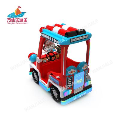 China Wanjiale Amusement Fairground Kid's High-end Battery Bumper Car Metal Ride With Shooting Fishing Racing Game for sale