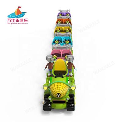 China High Quality Metal Factory Funfair Kids Ride On Trackless Zombie Train With Shooting Game for sale