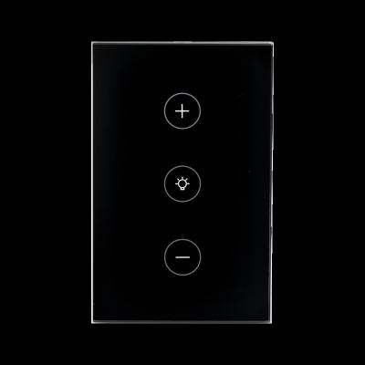 China Tempered Glass Panel + PC LEZU USA WiFi Smart Light Dimmer Switch Relay Status Back Lamp Switch Off RF Remote Control Voice Compatible with Alexa Google for sale