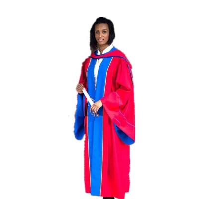 China Hot Sale Comfortable School Uniforms Canada Graduation Gown OEM College Graduation Dresses Graduation Cowl and Hats for sale