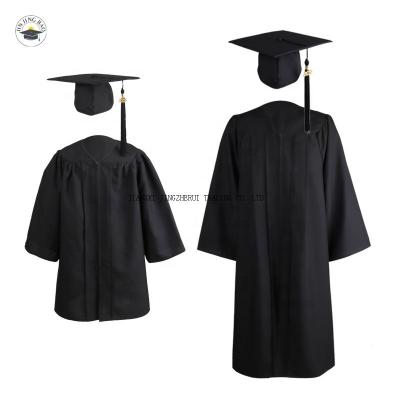 China Comfortable School Uniforms Classic Black Bachelor Graduation Gown College Academic Dress for sale