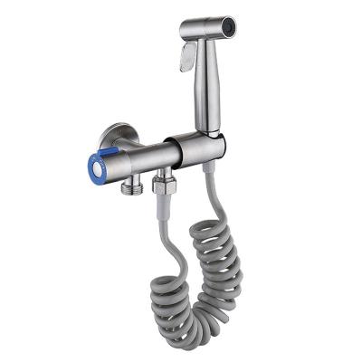 China Modern Bathroom Toilet Shattaf Hand Bidet Sprayer 304 Stainless Steel Angle Valve Fit Set for sale