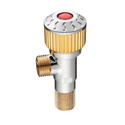 China Modern Golden Brass 15mm Wall Mounted Stop Water Valve Top Quality Angle Valves For Bathroom for sale