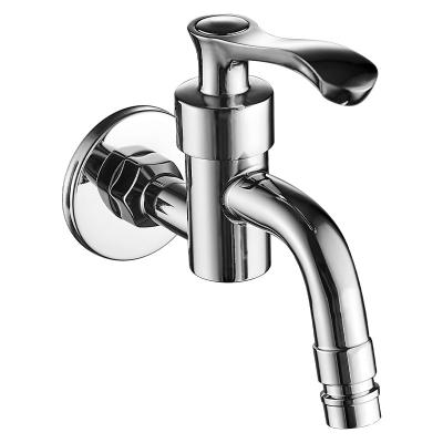 China New Modern Design Sanitary Brass Single Handle Garden Wall Water Faucet Stainless Steel Bibcock Polished Faucet Good for sale